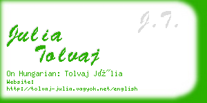 julia tolvaj business card